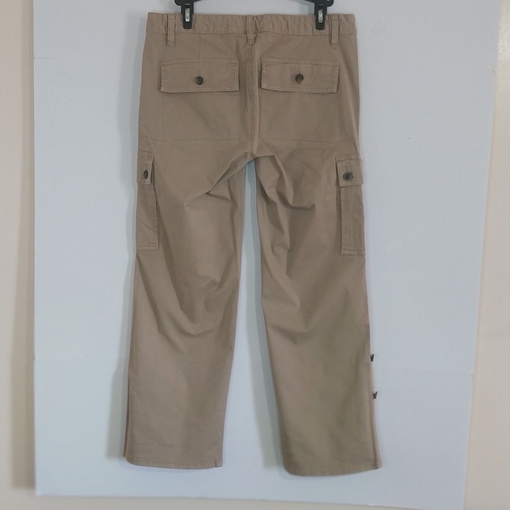 TORY BURCH Size 28 Women's Straight Leg Tan Cargo Jeans - Picture 4 of 16